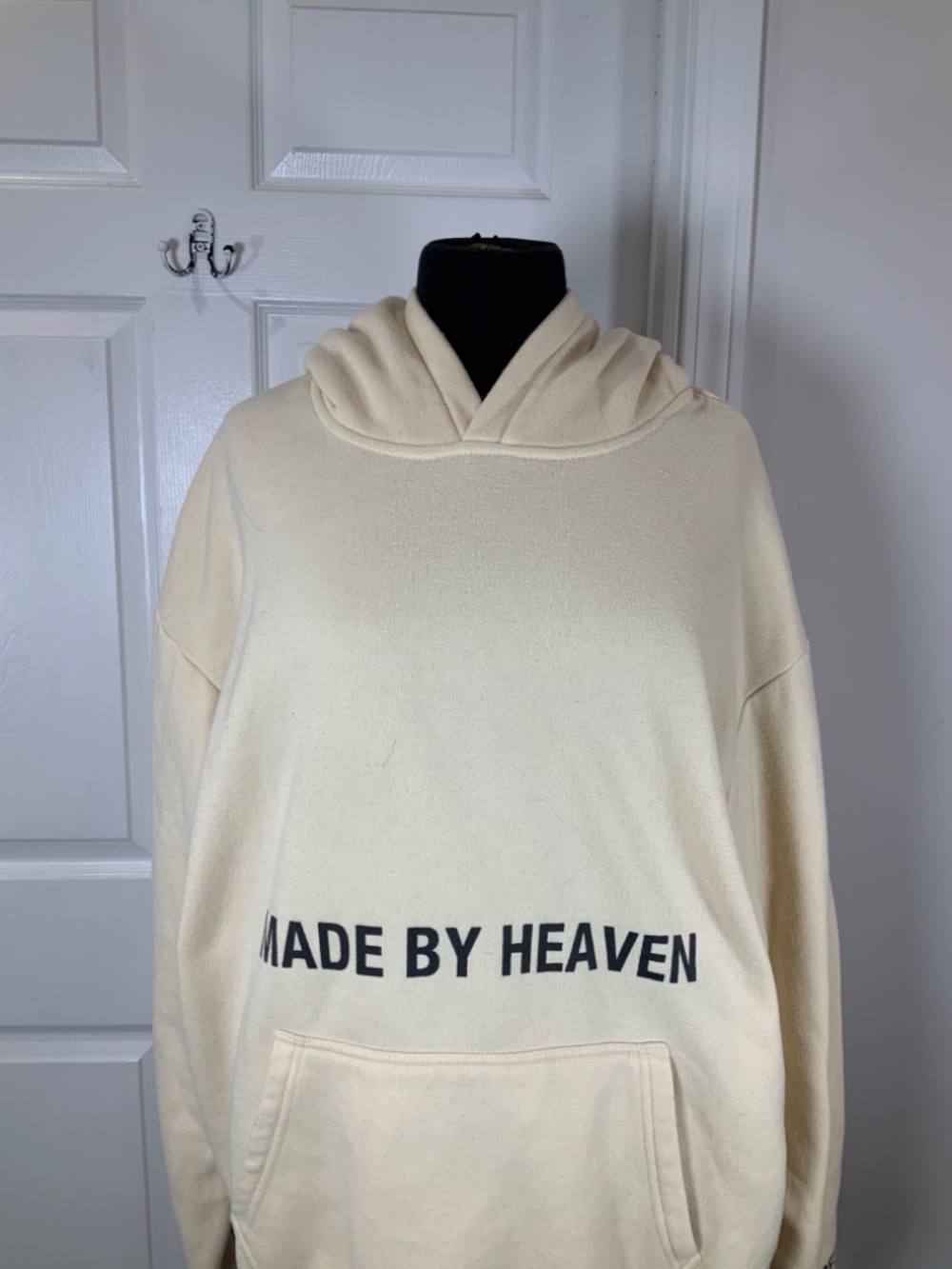 Seek Jesus Made By Heaven Hoodie XL Cream Christian Unisex Streetwear Pullover - Picture 2 of 10